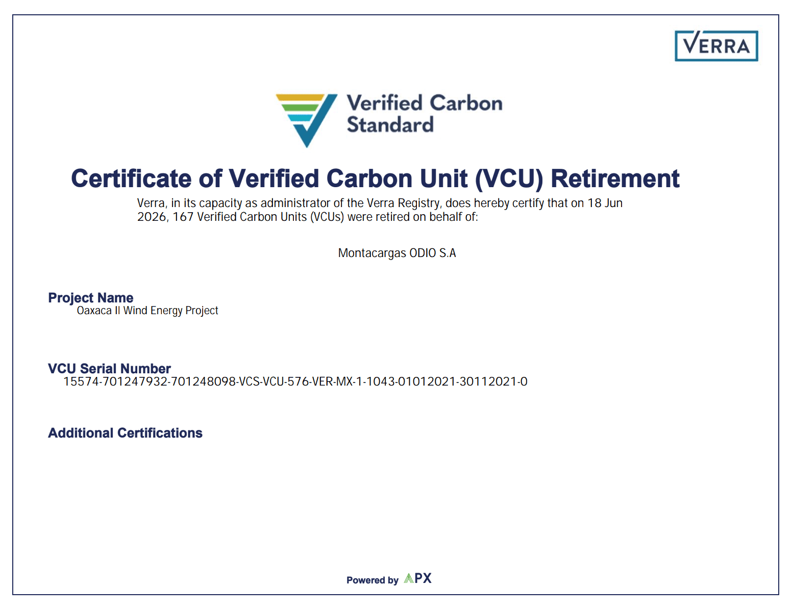 ¡Nuestra Certificación de Carbono neutro!